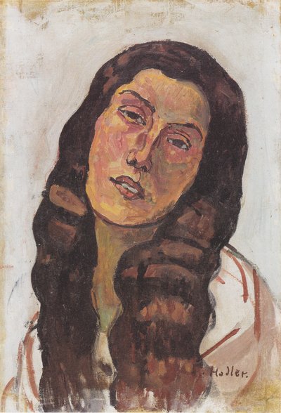 Valentine Godé-Darel met los haar door Ferdinand Hodler